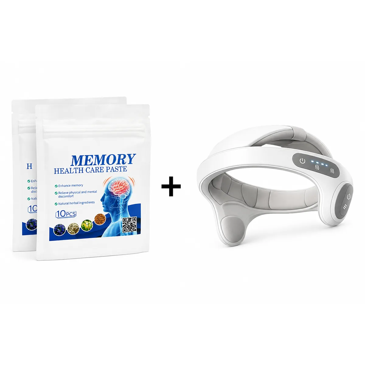 The Thornwell Kit — Memory Health Care patches plus a white scalp massager instrument